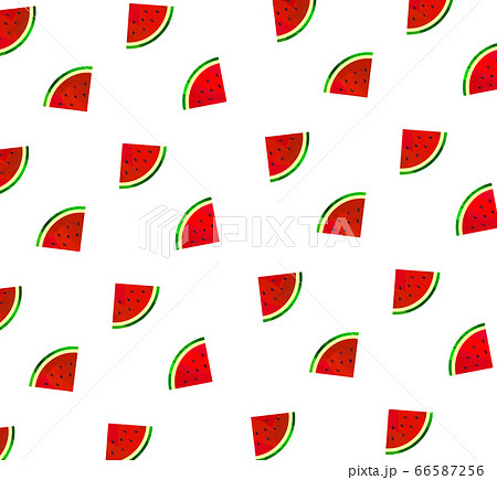 Pattern Of Watermelon スイカのパターン 壁紙のイラスト素材