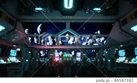 space ship futuristic interior. Cabine view. Galactic travel concept. 3d rendering. space ship futuristic interior. Cabine view. Galactic travel concept. 3d rendering. 66587382