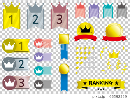 Ribbon ranking icon border - Stock Illustration [66592339] - PIXTA