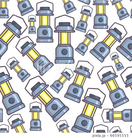Kerosine lantern or lamp, vintage light seamless pattern Kerosine lantern or lamp, vintage light seamless pattern 66595555