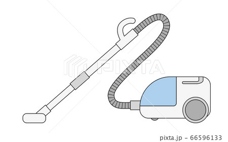 掃除機 輪郭線ありのイラスト素材