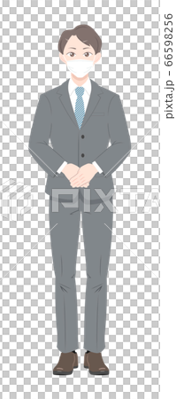 案内 マスク ビジネス スーツ 男性 全身 案内 マスク ビジネス スーツ 男性 全身 66598256