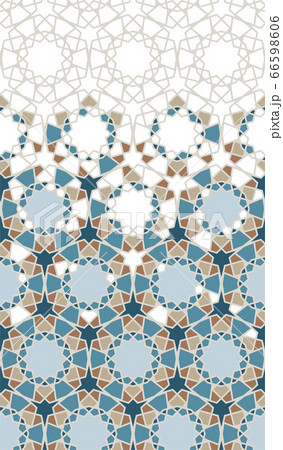 Moroccan star, flower seamless vector pattern. Geometric halftone pattern with color morocco arabesque disintegration Moroccan star, flower seamless vector pattern. Geometric halftone pattern with color morocco arabesque disintegration 66598606