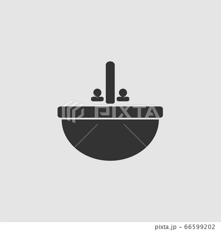 Washbasin icon flat. Washbasin icon flat. 66599202