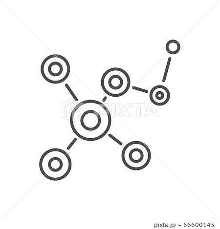 Molecule related vector thin line icon. Molecule related vector thin line icon. 66600145
