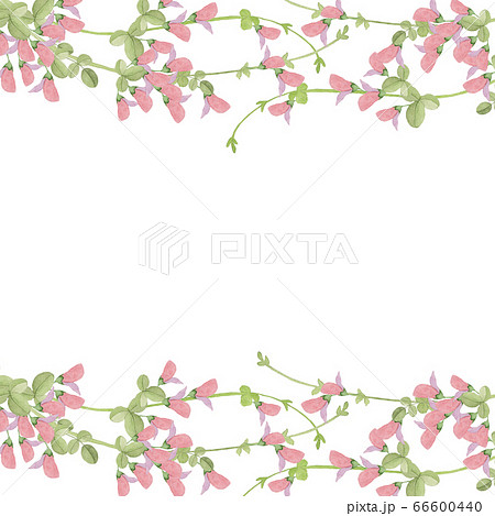 萩の花フレームのイラスト素材 萩の花フレームのイラスト素材