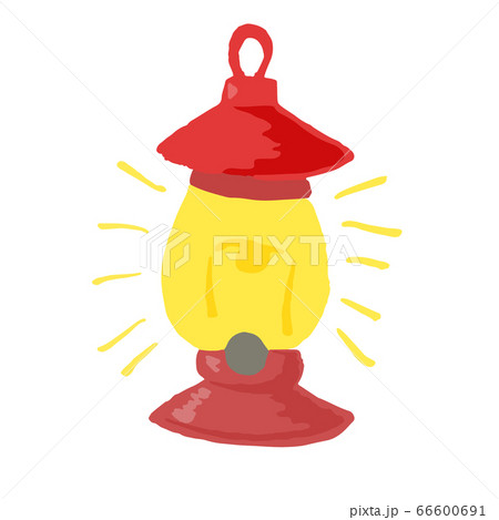 アウトドア キャンプ ランプのイラスト素材