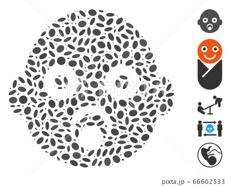 Dot Mosaic Baby Head Dot Mosaic Baby Head 66602533