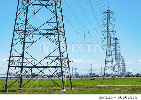 送電鉄塔　鉄塔　電力 66602555
