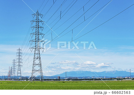送電鉄塔　鉄塔　電力 66602563