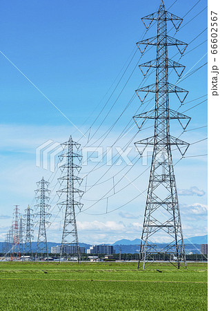 送電鉄塔 鉄塔 電力 送電鉄塔 鉄塔 電力 66602567