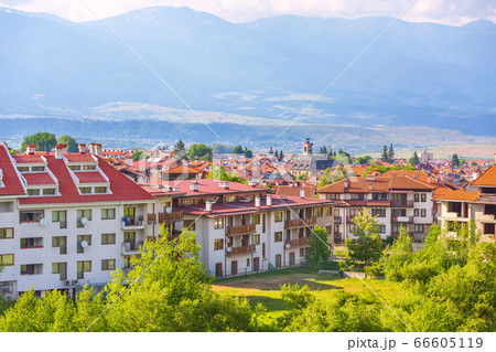 Bansko summer panorama and mountains, Bulgaria Bansko summer panorama and mountains, Bulgaria 66605119
