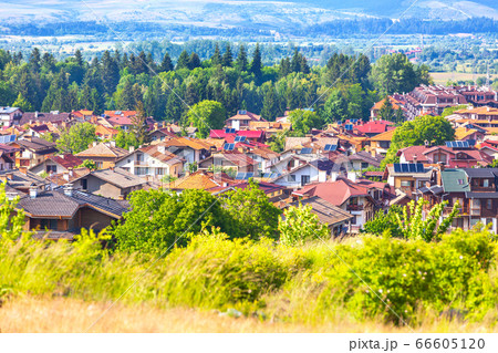Summer panorama in Bansko, Bulgaria 66605120