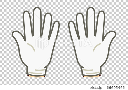 ビニール手袋を装着した手のイラストのイラスト素材