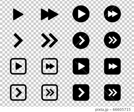 矢印のアイコンのセット シンプル ビジネス 三角のイラスト素材