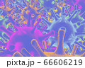 Multicolored particles of coronavirus COVID 19 Background 3d rendering 66606219