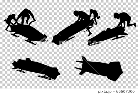 冬季運動剪影雪橇 66607300
