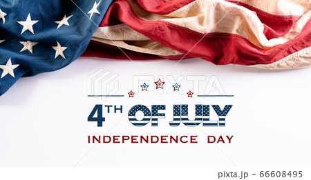 Happy Independence Day. American flags against a 66608495