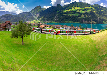 Lungern. Panorama. Old medieval village in the swiss alps. Lungern. Panorama. Old medieval village in the swiss alps. 66608907
