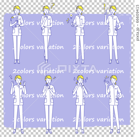Young female nurse variation set 66609415