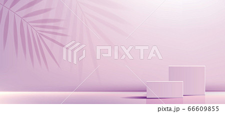 Cosmetic background for product, branding and packaging presentation. geometry form square molding on podium stage with pink glittering light effect background. vector design. Cosmetic background for product, branding and packaging presentation. geometry form square molding on podium stage with pink glittering light effect background. vector design. 66609855