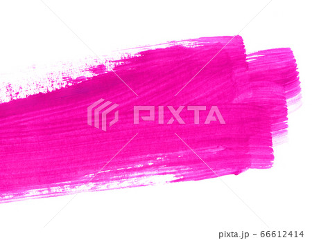 Pink hand drawn paint texture on white background 66612414