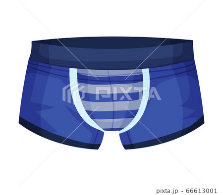 Tight Male Elastic Swimming Trunks Isolated on White Background Vector Illustration 66613001