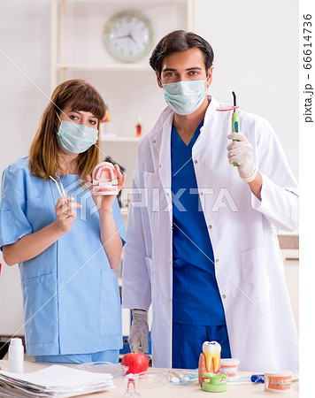 Concept of treating teeth at dentists Concept of treating teeth at dentists 66614736