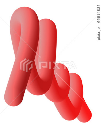 Fluid wavy red shape background for poster banner or flyer. Liquid 3d futuristic style 66614882