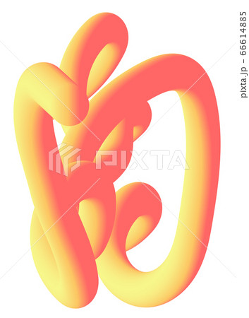 Fluid wavy orange shape background for poster banner or flyer. Liquid 3d futuristic style 66614885
