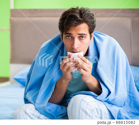 Man suffering from sleeping disorder and insomnia 66615082