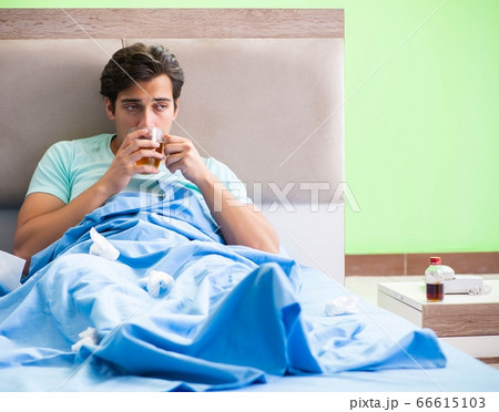 Man suffering from sleeping disorder and insomnia 66615103