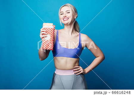 Close up of hungry girl with opened mouth. Concept of fast food. Close up of hungry girl with opened mouth. Concept of fast food. 66616248