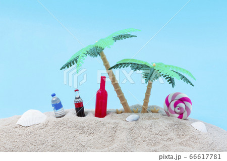夏 海 砂浜 66617781
