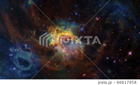 Deep space nebula with stars. Elements of this image furnished by NASA 66617958