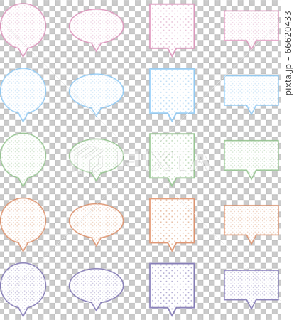 講話泡泡,圓形方形圓點圖案 講話泡泡,圓形方形圓點圖案 66620433