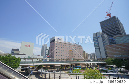 日本の川崎都市景観　川崎駅前を望む 66620620