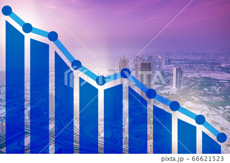 Recession and crisis concept with decline chart Recession and crisis concept with decline chart 66621523