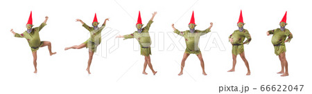 Savage man isolated on white 66622047