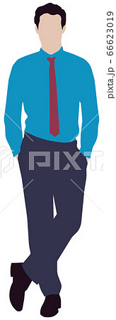 立っている人物 ベクターイラスト(男性・会社員) 立っている人物 ベクターイラスト(男性・会社員) 66623019