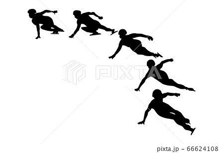 ウィンタースポーツシルエットショートトラックスピードスケート6 66624108