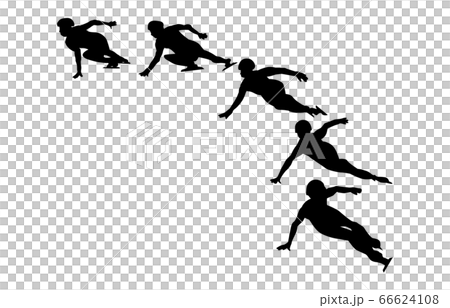 ウィンタースポーツシルエットショートトラックスピードスケート6 66624108