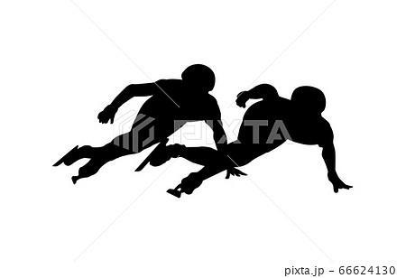 ウィンタースポーツシルエットショートトラックスピードスケート4 66624130