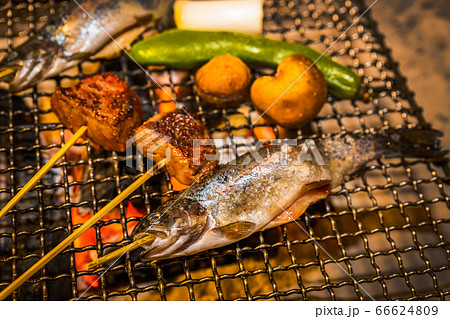 アウトドア料理　variety of outdoor dishes by camping 66624809