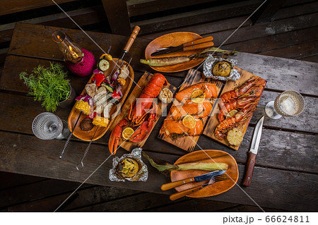 アウトドア料理 variety of outdoor dishes by camping アウトドア料理 variety of outdoor dishes by camping 66624811