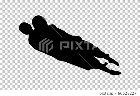 Winter sports silhouette luge 3 66625227