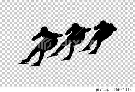Winter sports silhouette speed skating 18 Winter sports silhouette speed skating 18 66625313