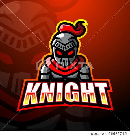 Knight mascot esport logo design	 66625716