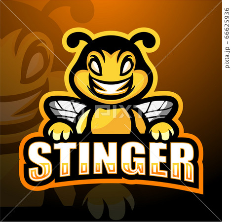 Stinger Mascot Esport Logo Design のイラスト素材