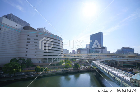 日本の横浜都市景観 JR横浜タワーなどを望む 66626274